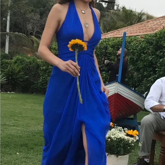 Aidan Mattox royal blue dress - 100% silk Aidan Mattox royal blue dress - 100% silk